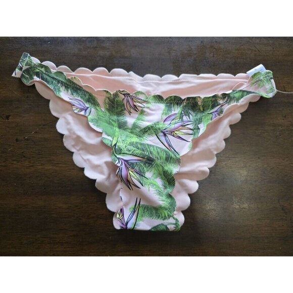 Pilyq Other - NWOT PIlyq Bird Paradise S Scallop Reversible Cheeky Bikini Swim Bottom 124304